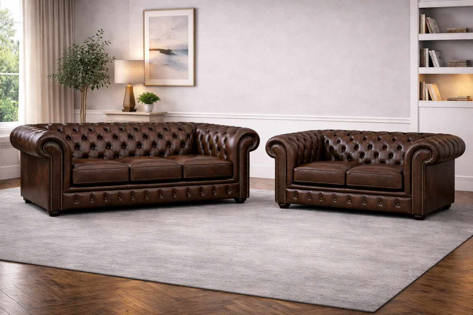Antique Chesterfield Sofas – Genuine Hide Leather | Exclusive to SofasUK - Image 17