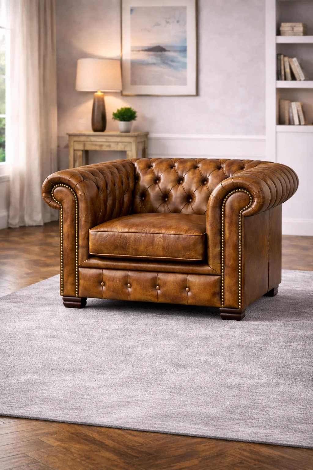 Antique Chesterfield Sofas – Genuine Hide Leather | Exclusive to SofasUK - Image 3