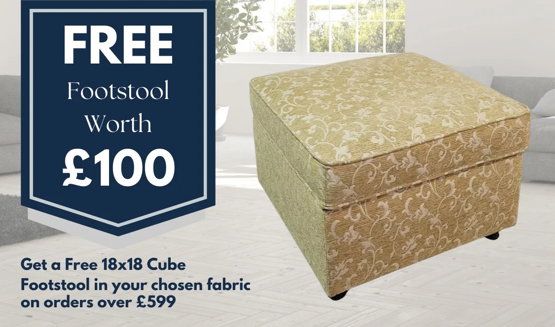 Mandy Handmade 3+1+1 Seater Quality Motif Fabric And Black Leather Sofa Suite - Image 3