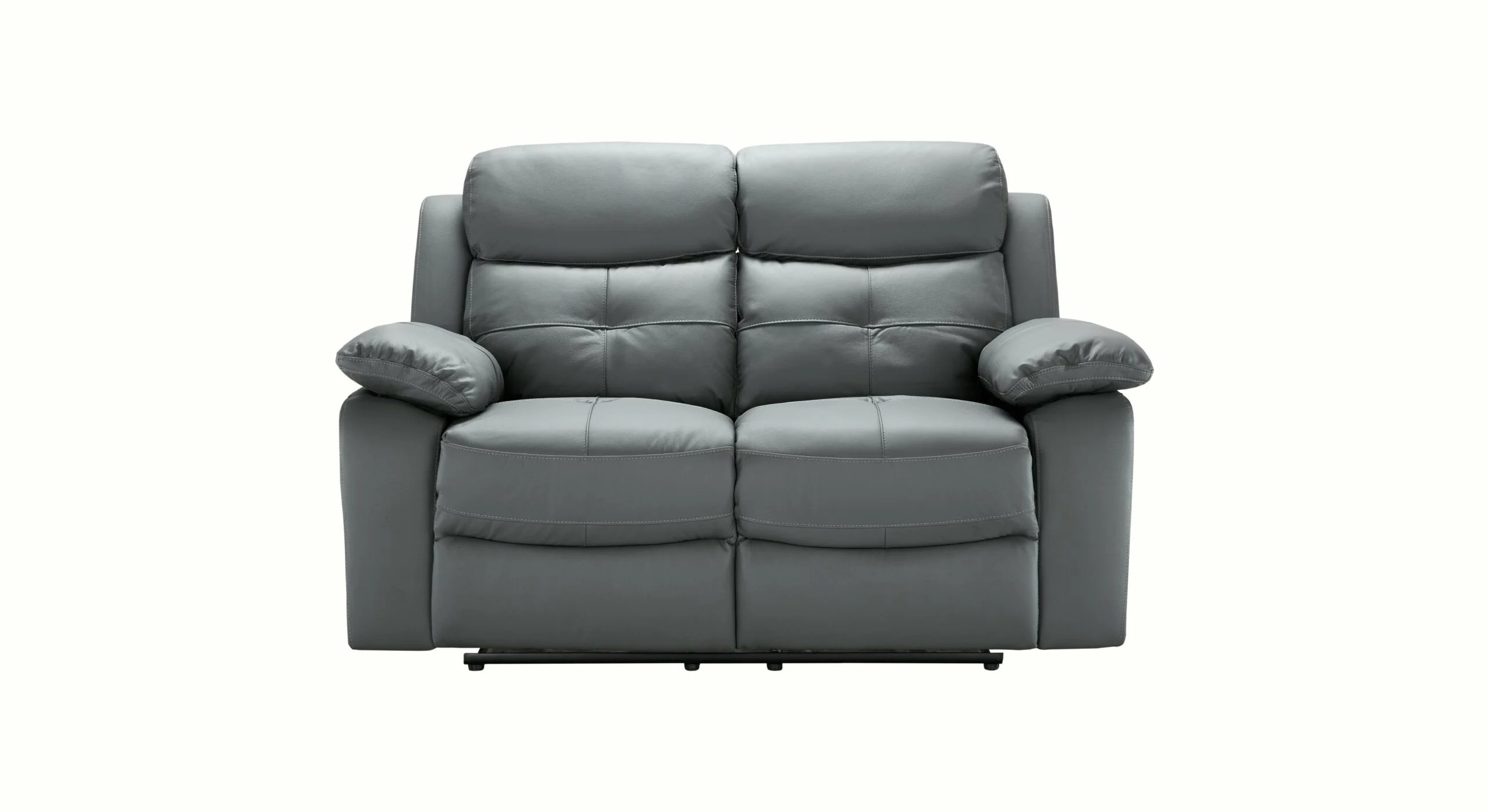 Lopez Recliner 3+2 Seater Genuine Grey Leather Sofa Set - Image 3