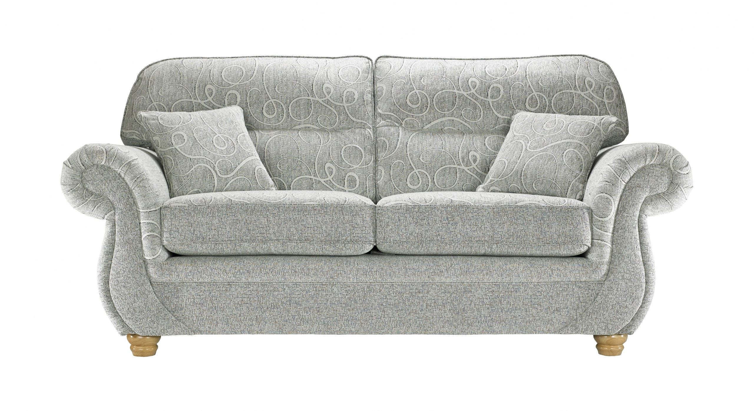 Quinn Spira 3+1+1 Seater Curved Designer Navy Blue Fabric Sofa Suite For Elderly People - Image 5