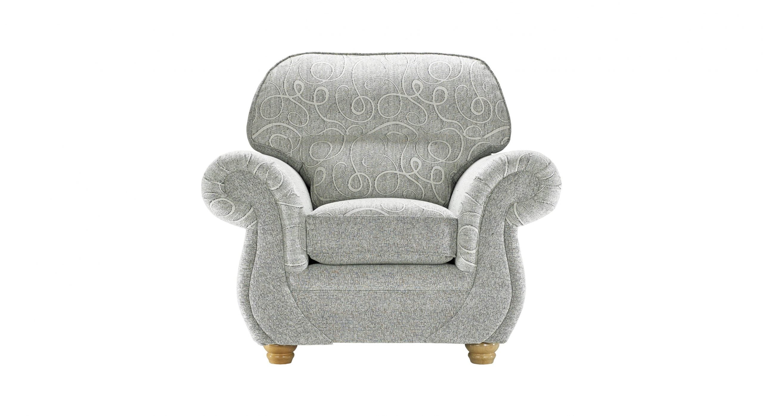 Quinn Spira 3+1+1 Seater Curved Designer Navy Blue Fabric Sofa Suite For Elderly People - Image 7